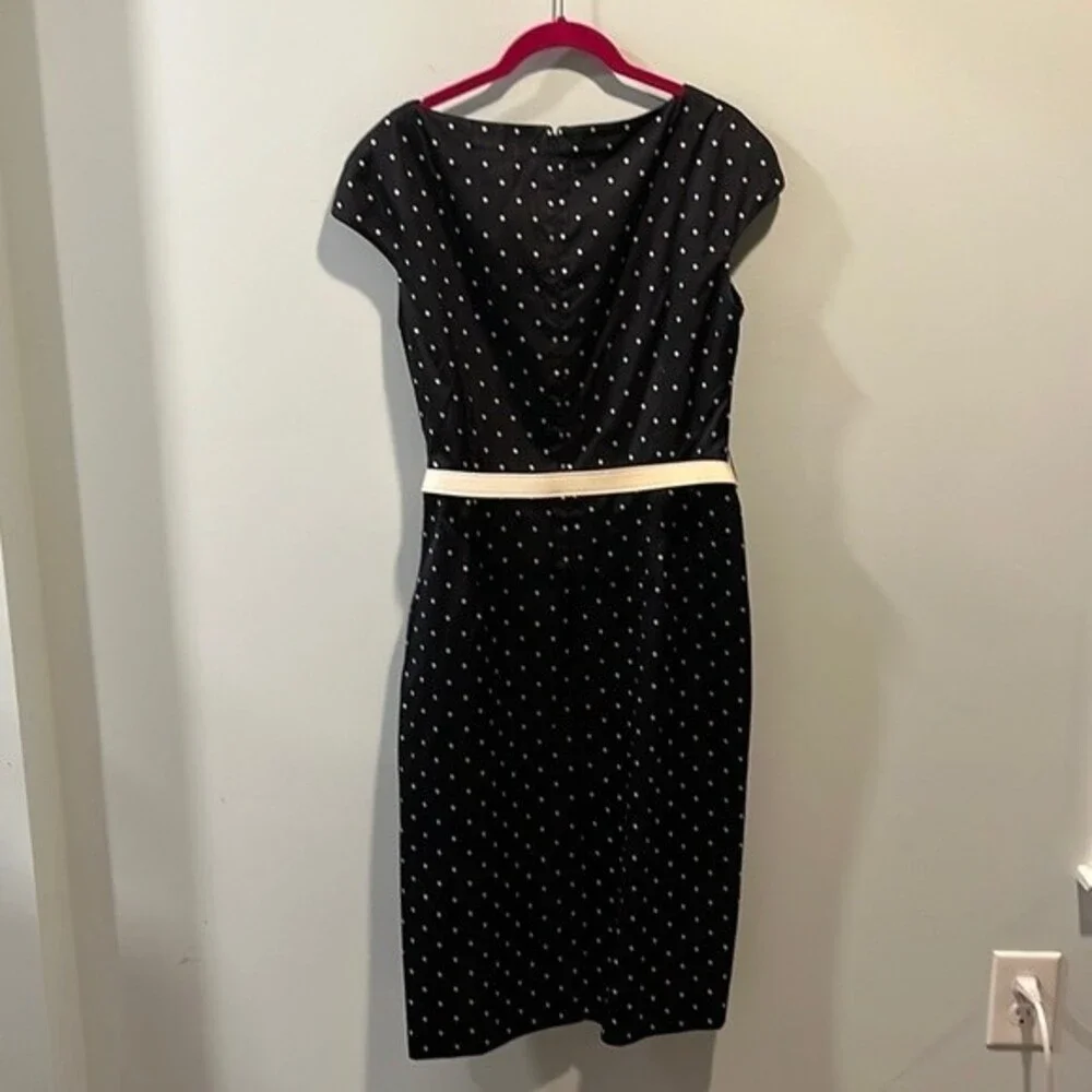 Christian Dior resort 2010 navy polka dot dress FR42/US10 - Picture 5 of 5